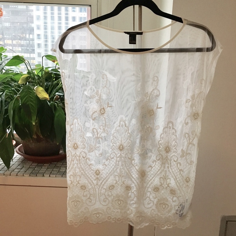 Embroidered Mesh TShirt