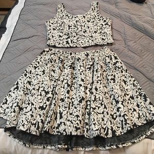 Black and White Two Piece outfit