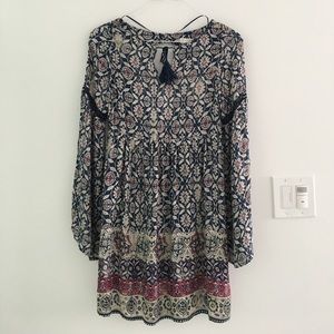 Boho bell sleeve dress