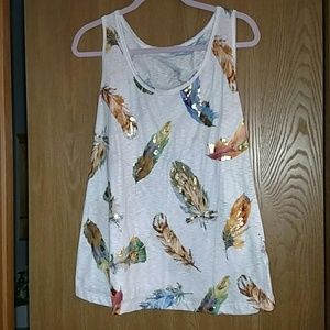 Gold foil feather tank
