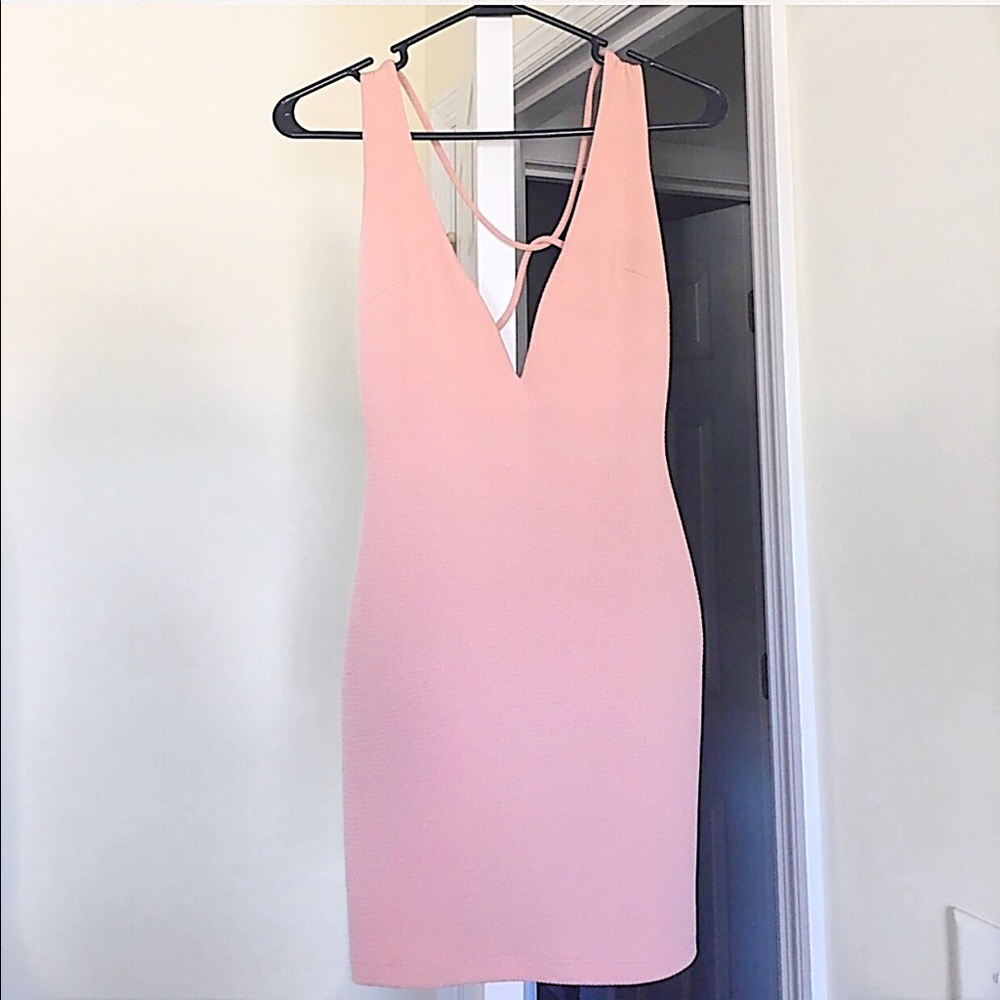 Pink sexy mini club dress