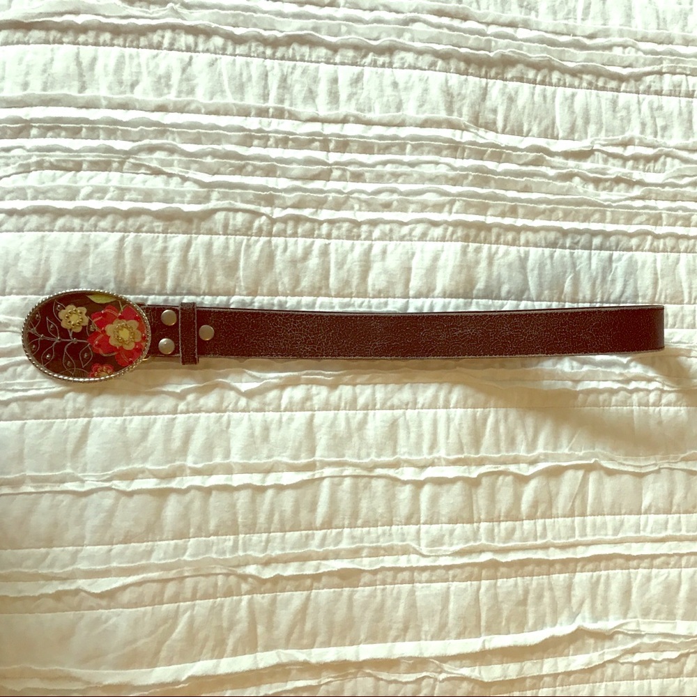 Beautiful Leather Belt with Buckle