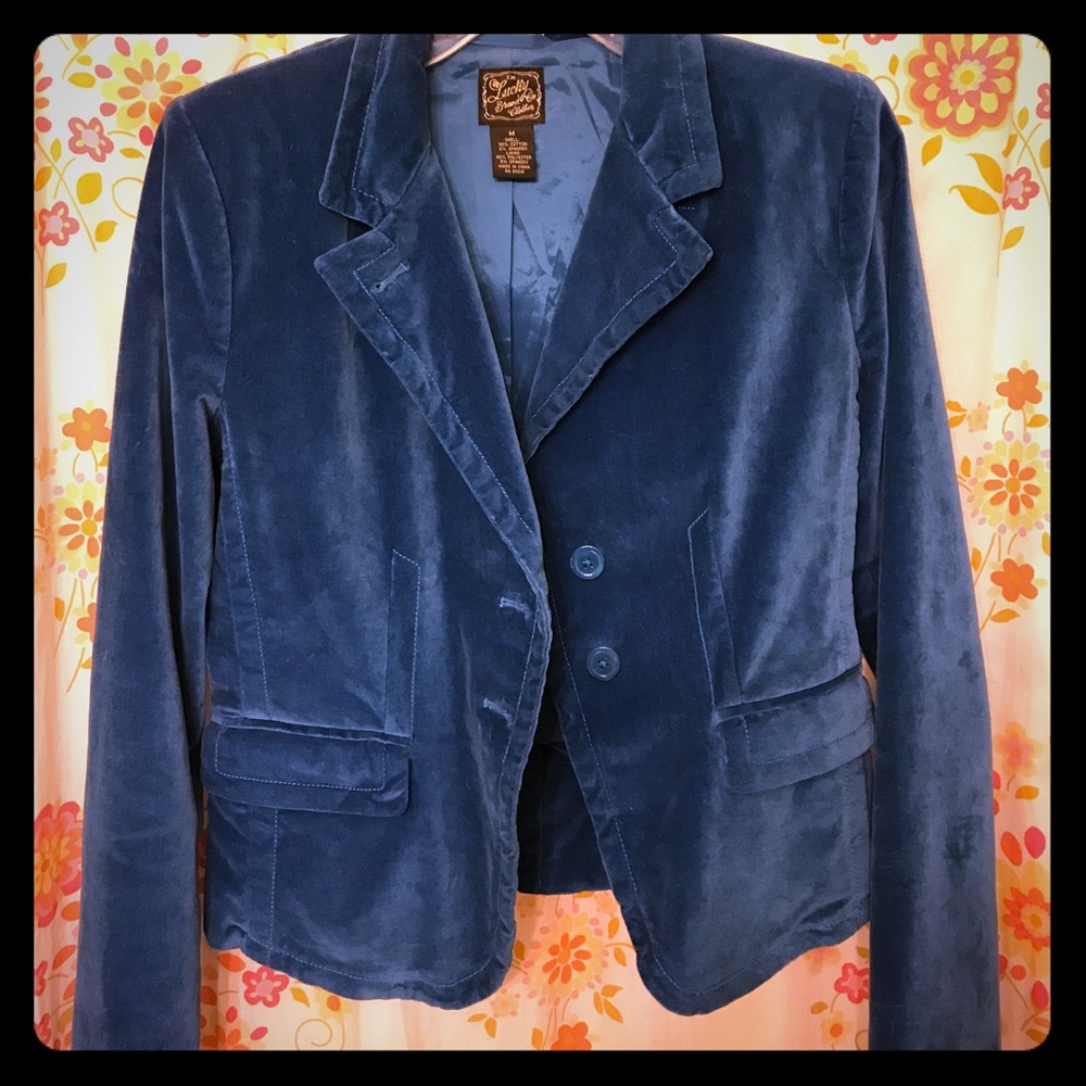 Lucky Brand Blue Velvet Blazer