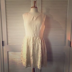 Pink owl apparel brand cream dress size large