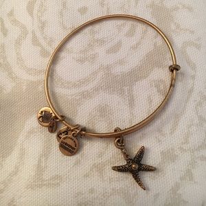 Alex & Ani Gold Starfish charm bangle