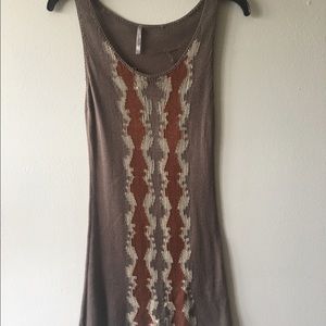 Cute tribal geometric knit tank