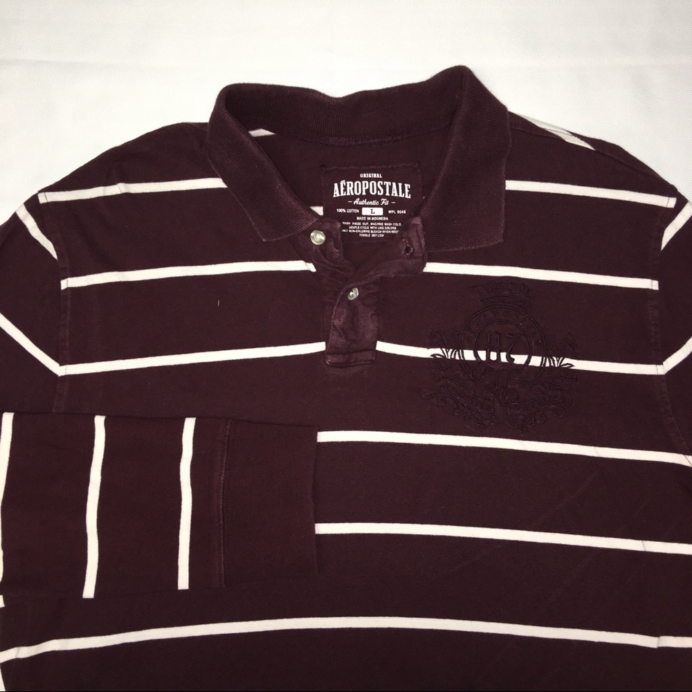 Maroon/Burgundy Aeropostale rugby