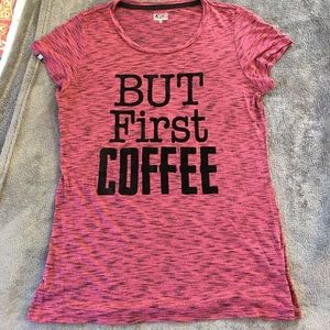 Soft tee shirt with velvet lettering size medium