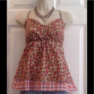 MULTI PATTERNED CAMISOLE TOP. LIKE NEW!
