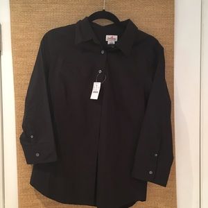 Jcrew 3/4 sleeve stretch blouse size L NWT