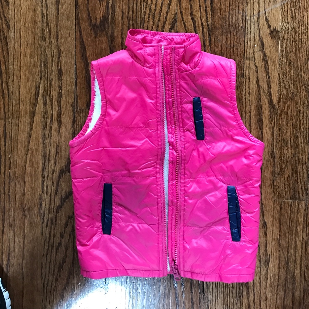 Girls vest with faux fur lining