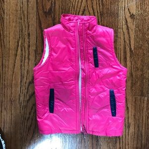 Girls vest with faux fur lining