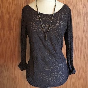 Brown floral BKE top!