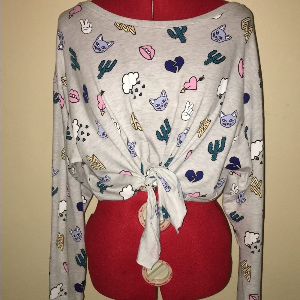 Cartoon Crop Sweater