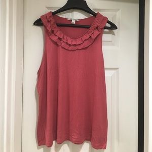 Banana Republic Sleeveless Blouse Dark Salmon