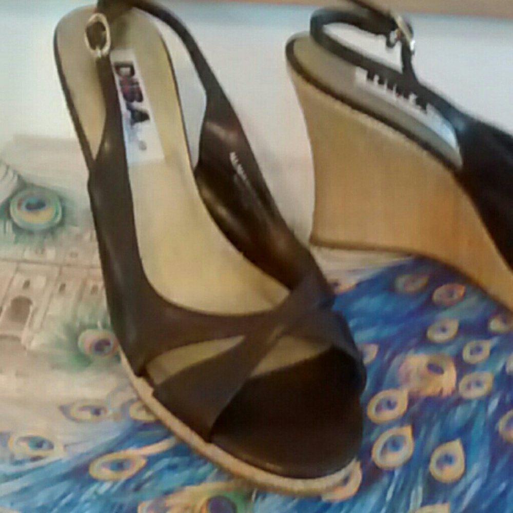 Summer sling wedge heel