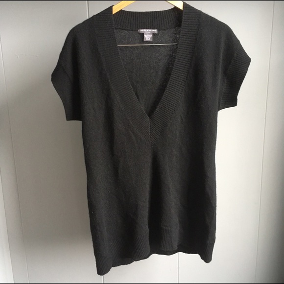 Chelsea & Theodore Deep V Sweater - Picture 1 of 3