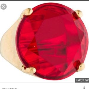 Kate Spade Red Crystal Cocktail Ring