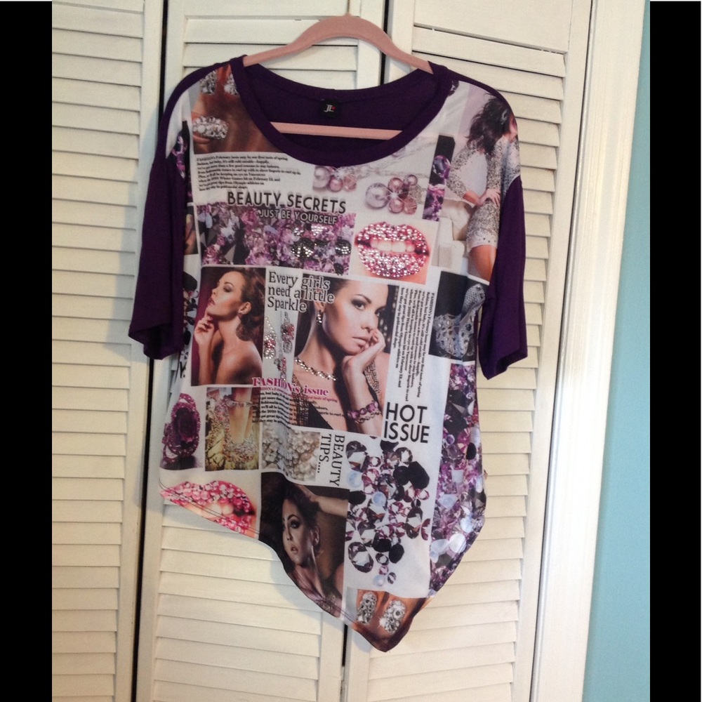 Purple Graphic Top