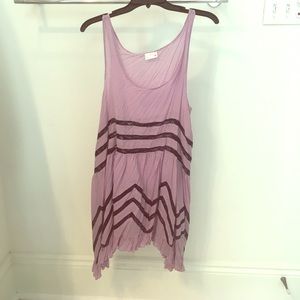 Free People Viola and Lace Trapeze Top