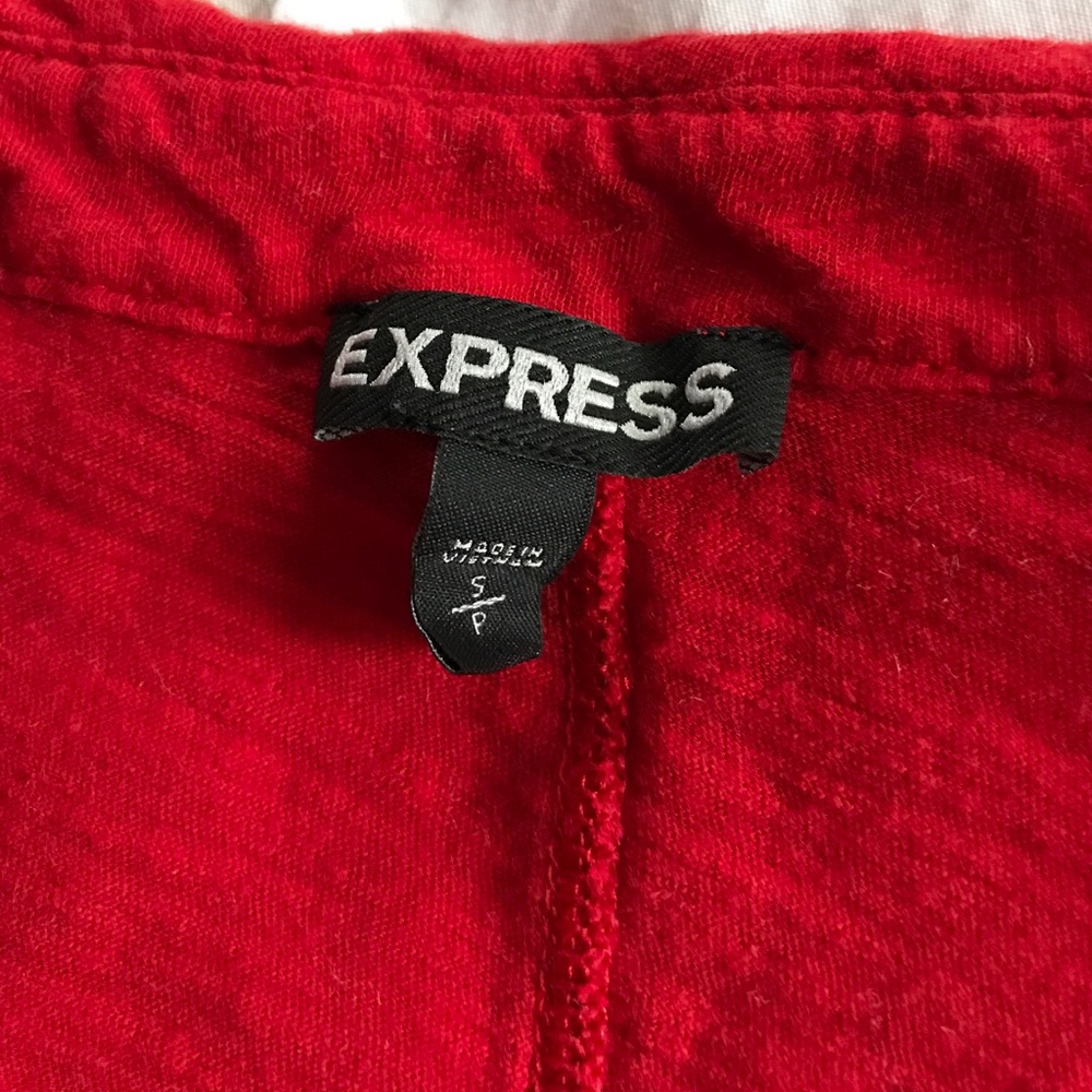 Red Express Button Up - Picture 2 of 3