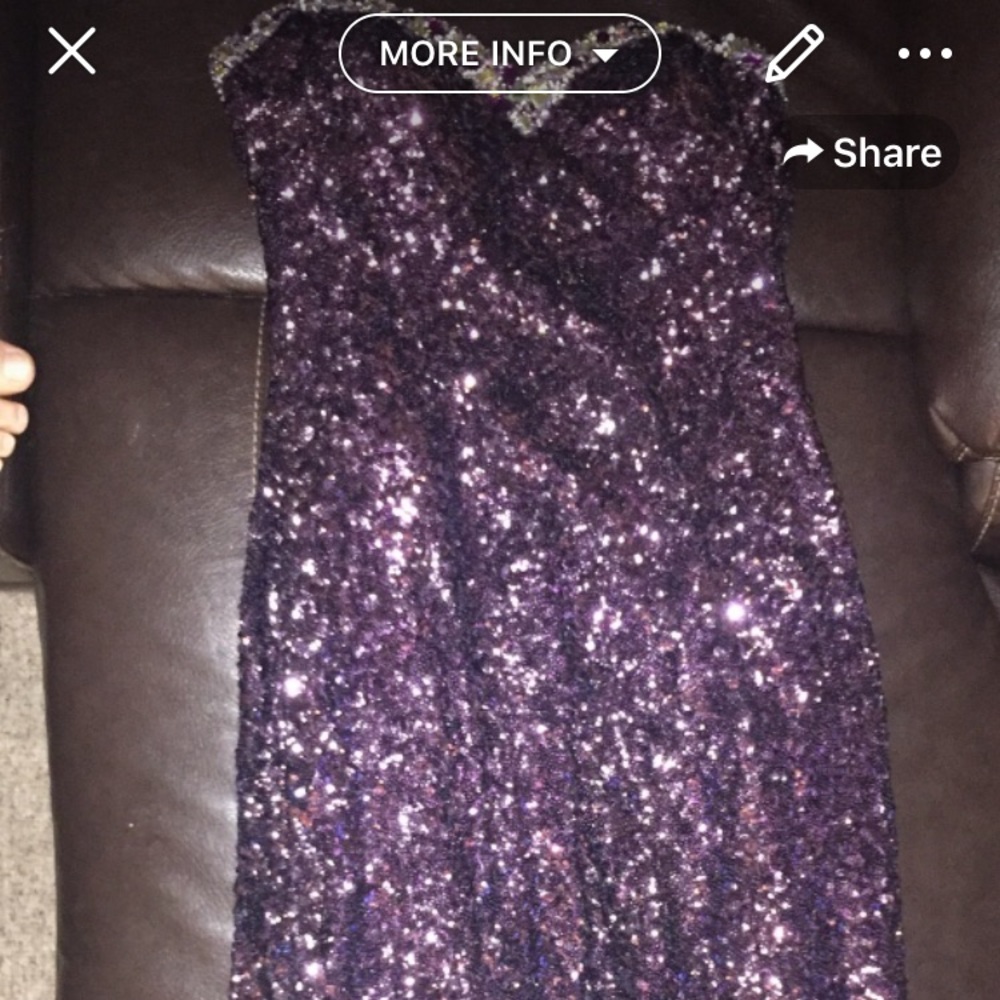 Plum mermaid formal gown