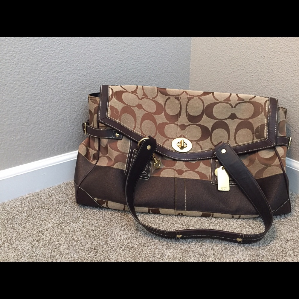 Not for sale. Coach overnight bag