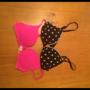 Two pink vs bras 32 b