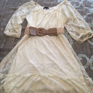 Cream lace dress