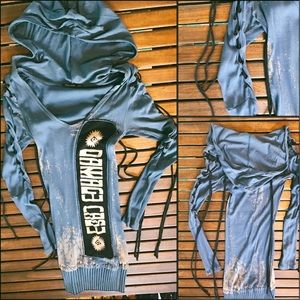 SALVAGE hooded sweater dress