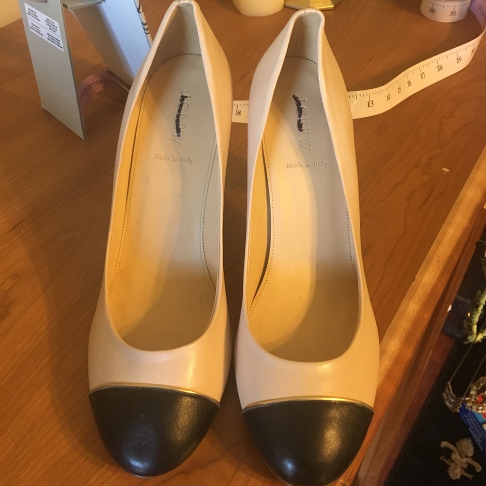 JCrew Collection two toned heels.