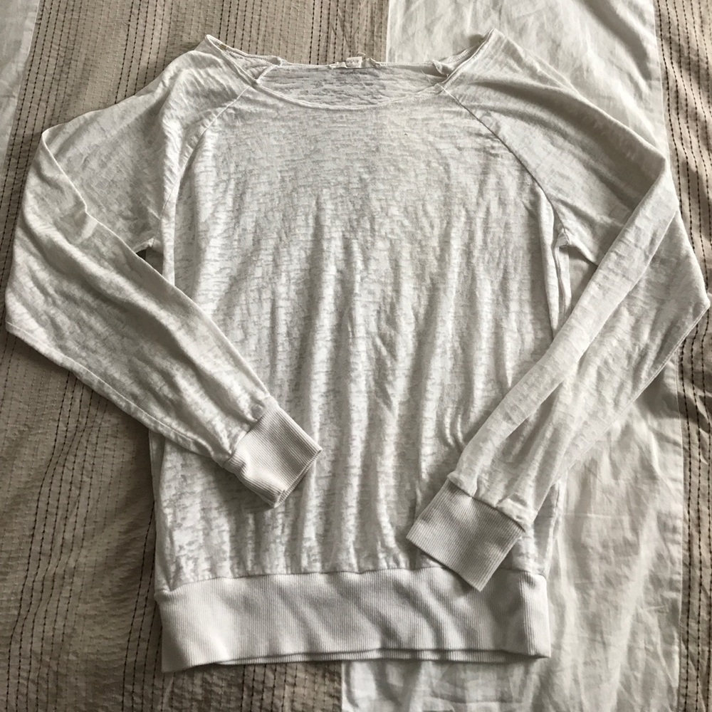 White boatneck long sleeve