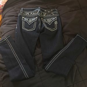 Dark wash Miss Me Skinny Jeans