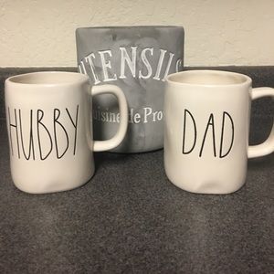 Rae Dunn hubby and dad mug set