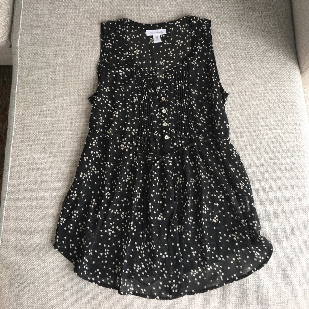 Maternity silk sleeveless blouse