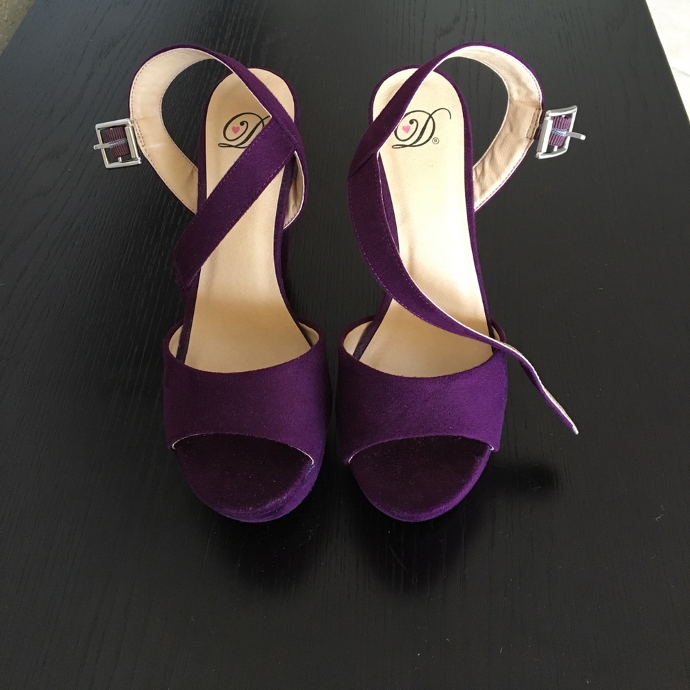 High purple heels.