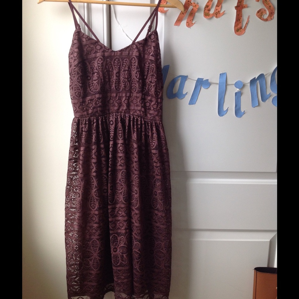 Plum Lace Dress