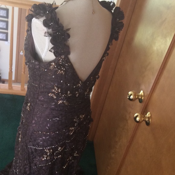 Jovani brown couture dress - Picture 6 of 6