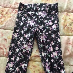 PINK flower leggings