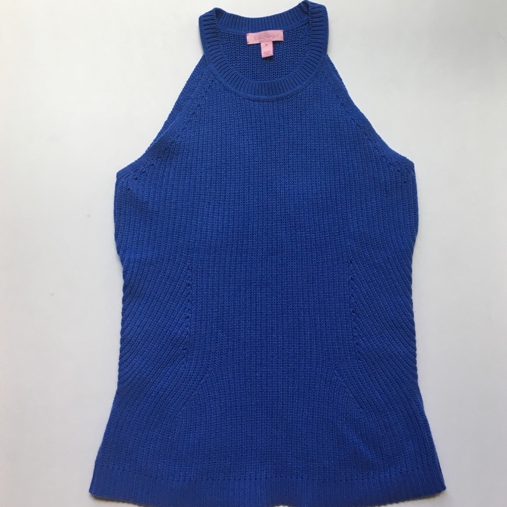 Lilly Pulitzer purple sweater halter top size M