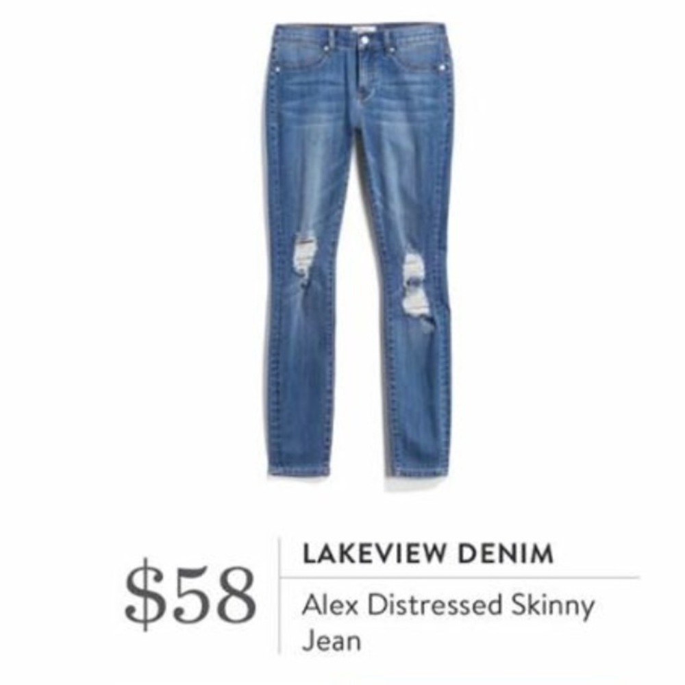 Lakeview Denim Alex Distressed Skinny Jean Size 12