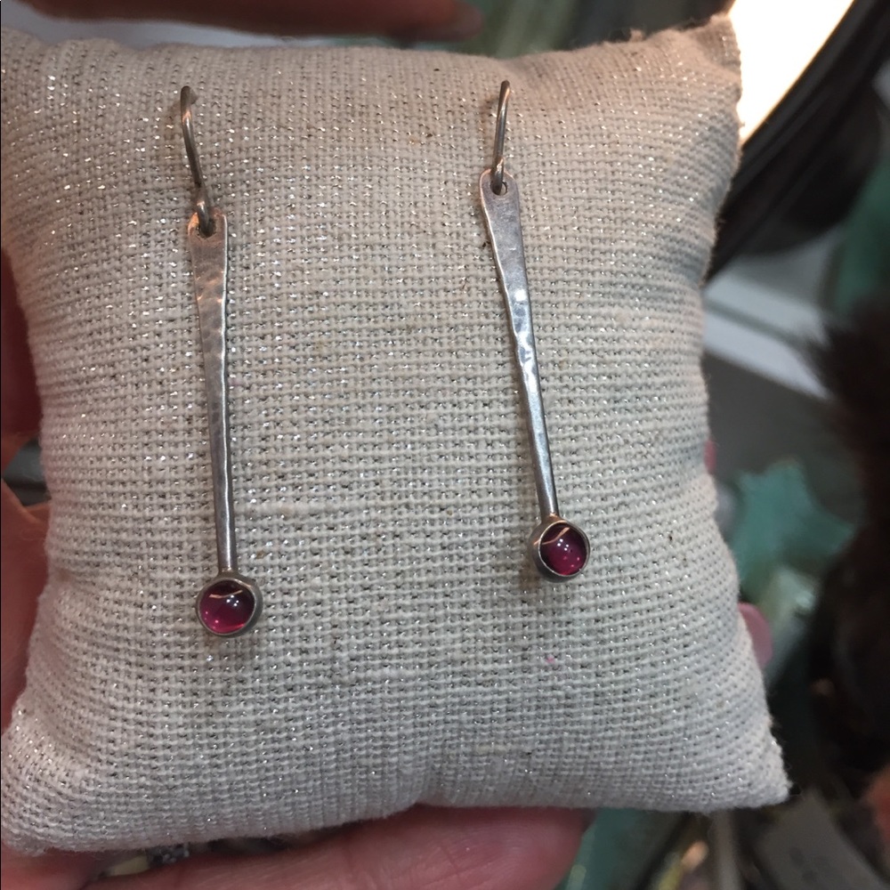 Wonderful Amber earrings in Sterling silver.