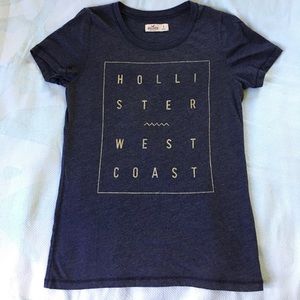 Hollister soft shiny graphic tee shirt size small