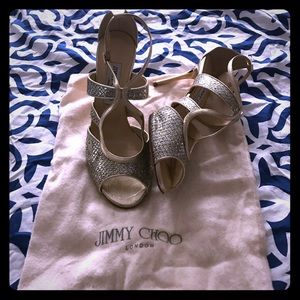 Jimmy choo metallic sandals