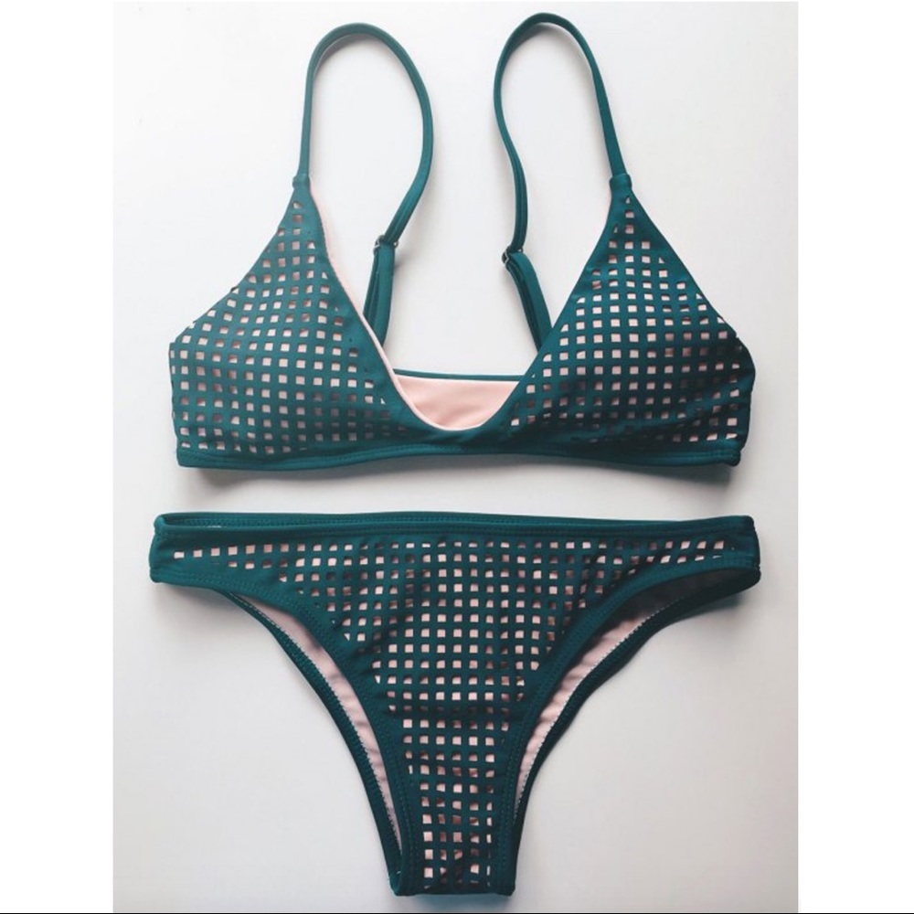 Acacia perforated bikini set