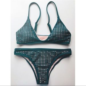 Acacia perforated bikini set