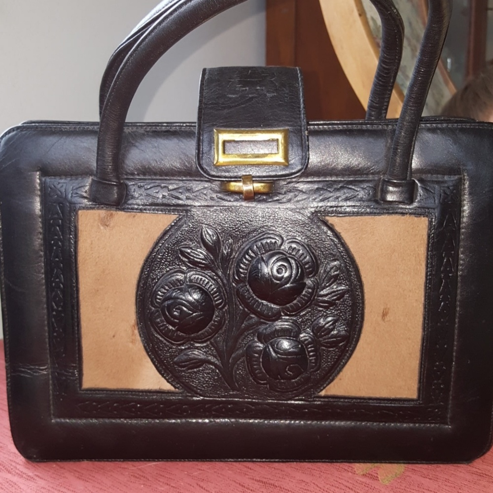 Vintage tooled leather