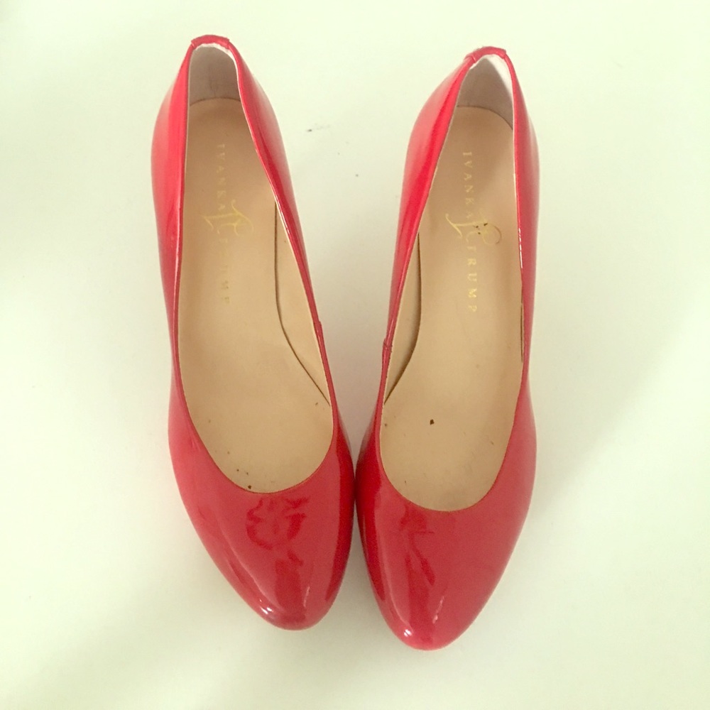 Red patten leather heels