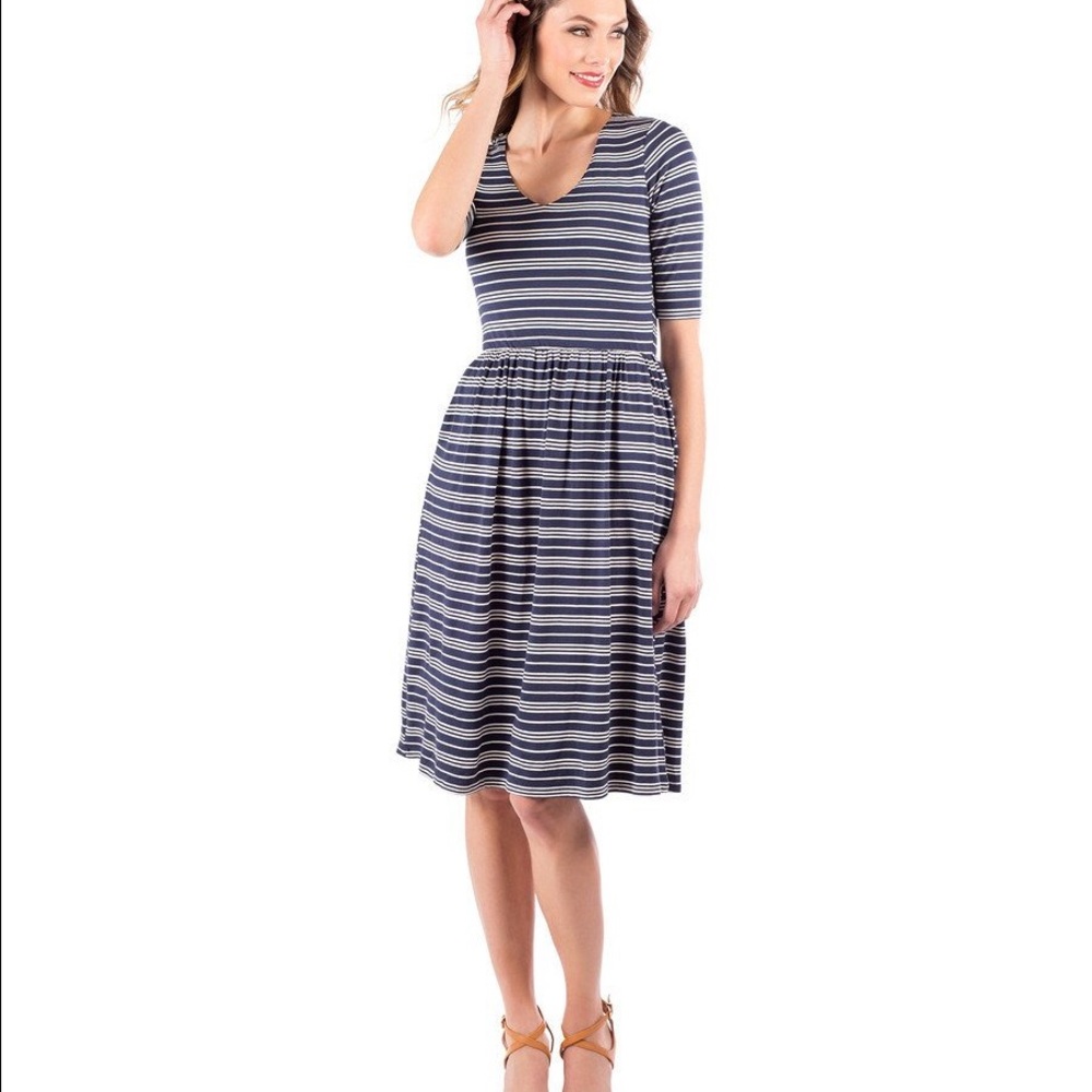 Navy Downeast London Eye Dress