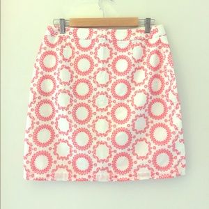 Banana republic pink geometric skirt